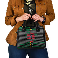 Dominica Beast Shoulder Handbag Ripped Flag Graphic - Wonder Print Shop