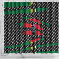 Dominica Beast Shower Curtain Ripped Flag Graphic - Wonder Print Shop