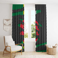 Dominica Beast Window Curtain Ripped Flag Graphic - Wonder Print Shop