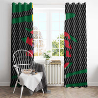 Dominica Beast Window Curtain Ripped Flag Graphic - Wonder Print Shop