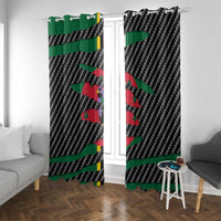 Dominica Beast Window Curtain Ripped Flag Graphic - Wonder Print Shop