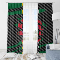 Dominica Beast Window Curtain Ripped Flag Graphic - Wonder Print Shop