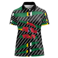 Dominica Beast Women Polo Shirt Ripped Flag Graphic - Wonder Print Shop