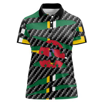 Dominica Beast Women Polo Shirt Ripped Flag Graphic - Wonder Print Shop