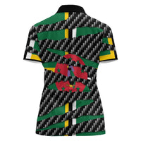 Dominica Beast Women Polo Shirt Ripped Flag Graphic - Wonder Print Shop