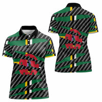 Dominica Beast Women Polo Shirt Ripped Flag Graphic - Wonder Print Shop