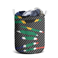 South Africa Beast Laundry Basket Ripped Flag Graphic - Wonder Print Shop