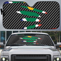 South Africa Beast Auto Sun Shade Ripped Flag Graphic - Wonder Print Shop