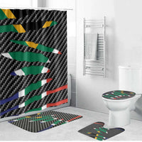South Africa Beast Bathroom Set Ripped Flag Graphic - Wonder Print Shop