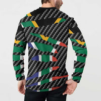 South Africa Beast Button Sweatshirt Ripped Flag Graphic - Wonder Print Shop