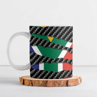 South Africa Beast Ceramic Mug Ripped Flag Graphic - Wonder Print Shop