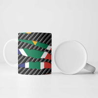 South Africa Beast Ceramic Mug Ripped Flag Graphic - Wonder Print Shop