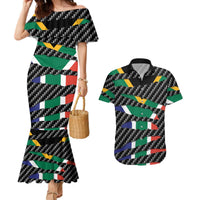 South Africa Beast Couples Matching Mermaid Dress and Hawaiian Shirt Ripped Flag Graphic - Wonder Print Shop