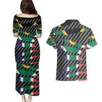 South Africa Beast Couples Matching Puletasi and Hawaiian Shirt Ripped Flag Graphic - Wonder Print Shop