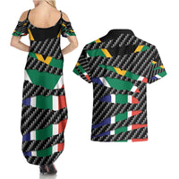 South Africa Beast Couples Matching Summer Maxi Dress and Hawaiian Shirt Ripped Flag Graphic - Wonder Print Shop