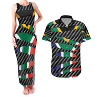 South Africa Beast Couples Matching Tank Maxi Dress and Hawaiian Shirt Ripped Flag Graphic - Wonder Print Shop