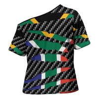 South Africa Beast Cross Shoulder Shirt Ripped Flag Graphic - Wonder Print Shop