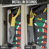 South Africa Beast Door Cover Ripped Flag Graphic - Wonder Print Shop