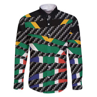 South Africa Beast Family Matching Long Sleeve Bodycon Dress and Hawaiian Shirt Ripped Flag Graphic - Wonder Print Shop