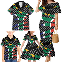 South Africa Beast Family Matching Mermaid Dress and Hawaiian Shirt Ripped Flag Graphic - Wonder Print Shop
