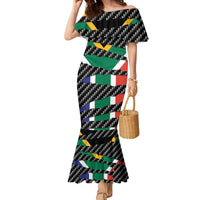 South Africa Beast Family Matching Mermaid Dress and Hawaiian Shirt Ripped Flag Graphic - Wonder Print Shop