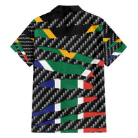 South Africa Beast Family Matching Off The Shoulder Long Sleeve Dress and Hawaiian Shirt Ripped Flag Graphic - Wonder Print Shop