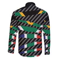 South Africa Beast Family Matching Off The Shoulder Long Sleeve Dress and Hawaiian Shirt Ripped Flag Graphic - Wonder Print Shop