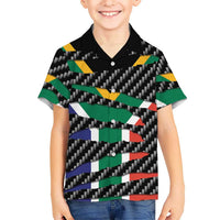 South Africa Beast Family Matching Off Shoulder Maxi Dress and Hawaiian Shirt Ripped Flag Graphic - Wonder Print Shop