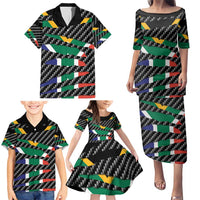 South Africa Beast Family Matching Puletasi and Hawaiian Shirt Ripped Flag Graphic - Wonder Print Shop