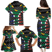 South Africa Beast Family Matching Puletasi and Hawaiian Shirt Ripped Flag Graphic - Wonder Print Shop