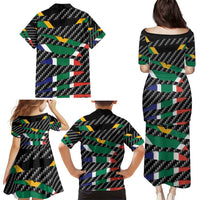 South Africa Beast Family Matching Puletasi and Hawaiian Shirt Ripped Flag Graphic - Wonder Print Shop