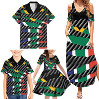 South Africa Beast Family Matching Summer Maxi Dress and Hawaiian Shirt Ripped Flag Graphic - Wonder Print Shop