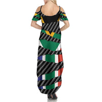 South Africa Beast Family Matching Summer Maxi Dress and Hawaiian Shirt Ripped Flag Graphic - Wonder Print Shop