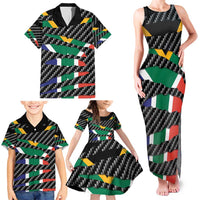 South Africa Beast Family Matching Tank Maxi Dress and Hawaiian Shirt Ripped Flag Graphic - Wonder Print Shop
