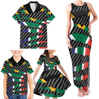 South Africa Beast Family Matching Tank Maxi Dress and Hawaiian Shirt Ripped Flag Graphic - Wonder Print Shop