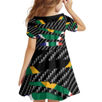 South Africa Beast Kid Short Sleeve Dress Ripped Flag Graphic - Wonder Print Shop