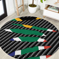 South Africa Beast Round Carpet Ripped Flag Graphic - Wonder Print Shop