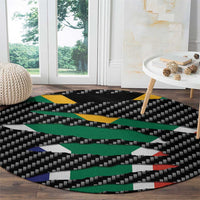 South Africa Beast Round Carpet Ripped Flag Graphic - Wonder Print Shop