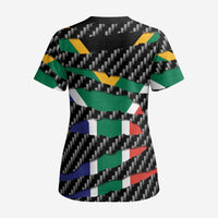 South Africa Beast Scrub Top Ripped Flag Graphic - Wonder Print Shop