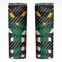 South Africa Beast Skinny Tumbler Ripped Flag Graphic - Wonder Print Shop