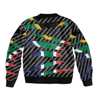 South Africa Beast Sleeve Zip Bomber Jacket Ripped Flag Graphic - Wonder Print Shop