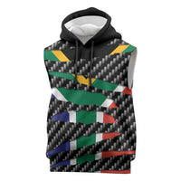 South Africa Beast Sleeveless Hoodie Ripped Flag Graphic - Wonder Print Shop