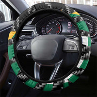 South Africa Beast Steering Wheel Cover Ripped Flag Graphic - Wonder Print Shop