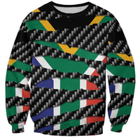 South Africa Beast Sweatshirt Ripped Flag Graphic - Wonder Print Shop