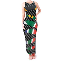 South Africa Beast Tank Maxi Dress Ripped Flag Graphic - Wonder Print Shop