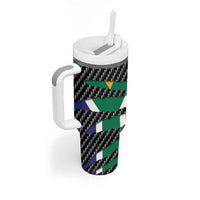 South Africa Beast Tumbler With Handle Ripped Flag Graphic - Wonder Print Shop