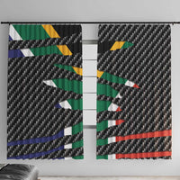 South Africa Beast Window Curtain Ripped Flag Graphic - Wonder Print Shop