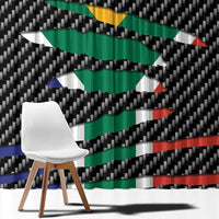 South Africa Beast Window Curtain Ripped Flag Graphic - Wonder Print Shop