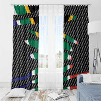 South Africa Beast Window Curtain Ripped Flag Graphic - Wonder Print Shop