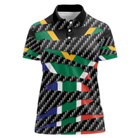 South Africa Beast Women Polo Shirt Ripped Flag Graphic - Wonder Print Shop